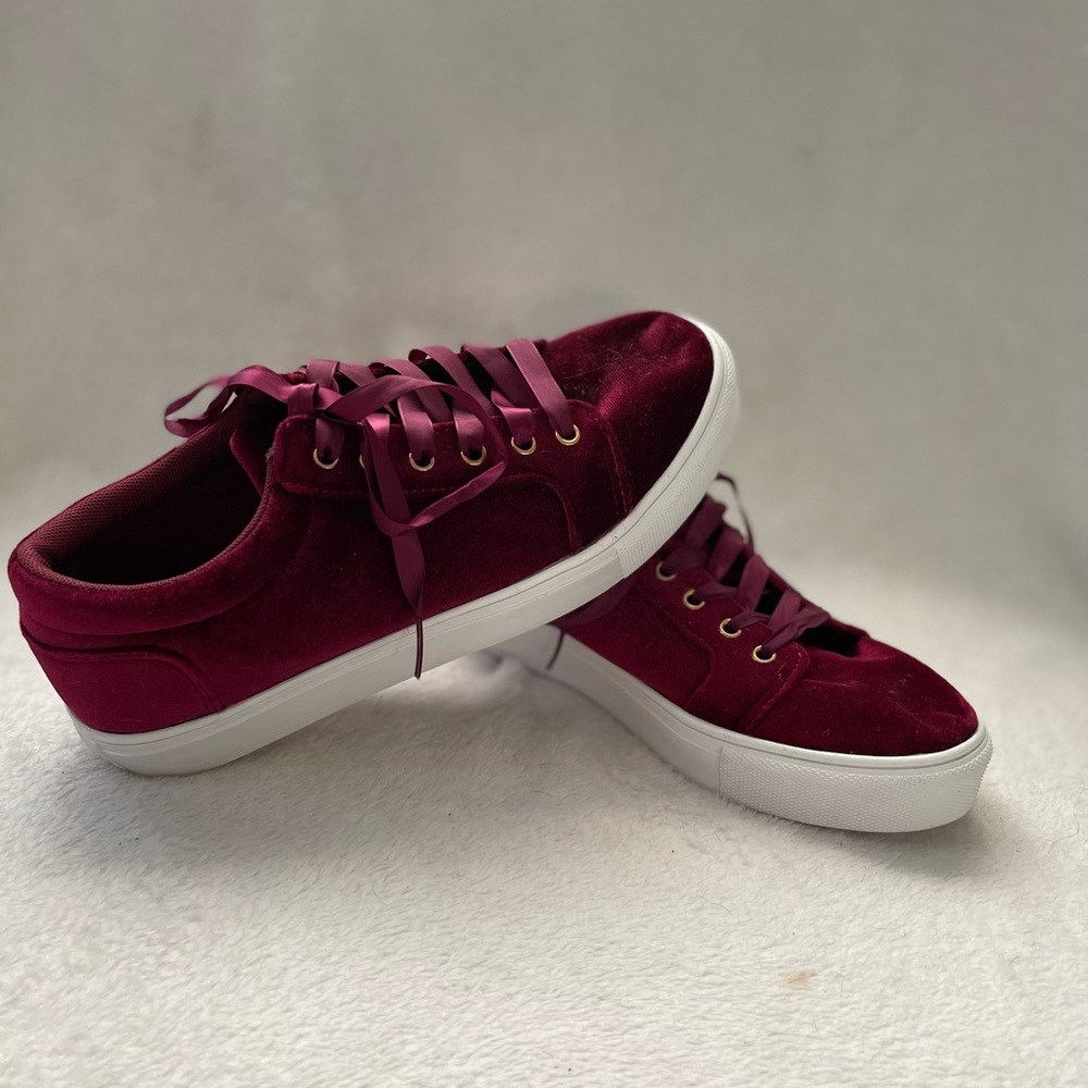 JustFab velvet sneakers
